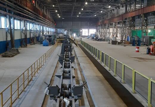 Рольганги линии в пролёте цеха 4А